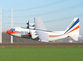 Avios (PNF) C-130 V2 Ziviler Turboprop im Frachtmaßstab mit Einziehfahrwerk und Landeklappen EPO (1600mm)